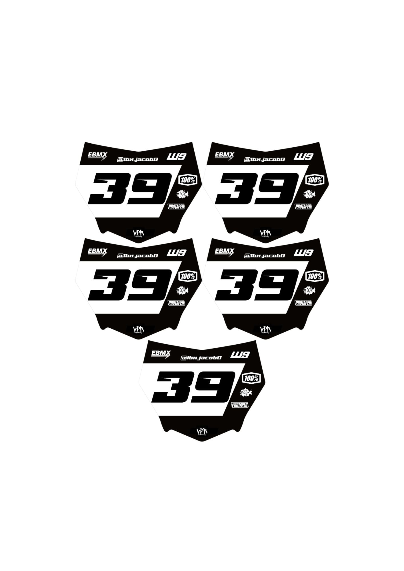 5x Mini Plate Decal
